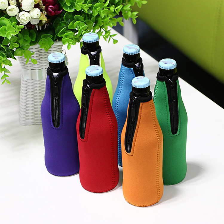 Husă neopren cu fermoar pentru sticlă de bere de 330 ml, protecție izolantă anti-cădere