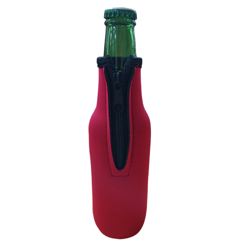 Husă neopren cu fermoar pentru sticlă de bere de 330 ml, protecție izolantă anti-cădere