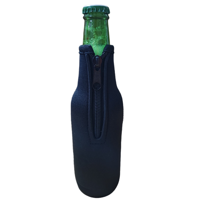 Husă neopren cu fermoar pentru sticlă de bere de 330 ml, protecție izolantă anti-cădere