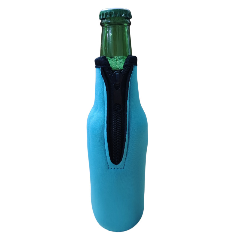 Husă neopren cu fermoar pentru sticlă de bere de 330 ml, protecție izolantă anti-cădere