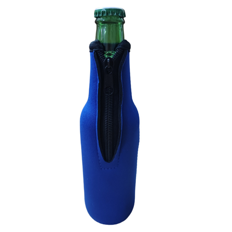 Husă neopren cu fermoar pentru sticlă de bere de 330 ml, protecție izolantă anti-cădere