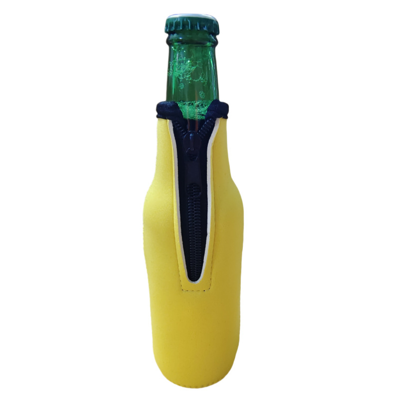 Husă neopren cu fermoar pentru sticlă de bere de 330 ml, protecție izolantă anti-cădere