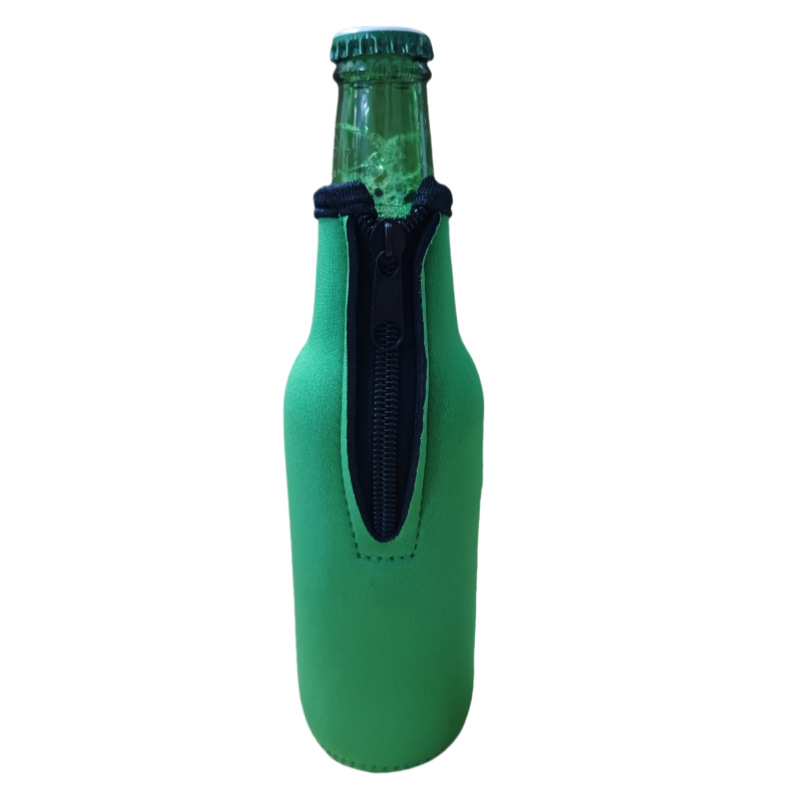 Husă neopren cu fermoar pentru sticlă de bere de 330 ml, protecție izolantă anti-cădere