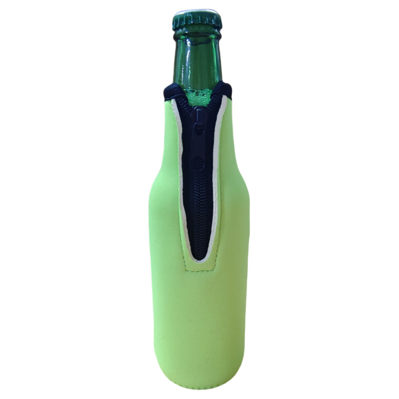 Husă neopren cu fermoar pentru sticlă de bere de 330 ml, protecție izolantă anti-cădere