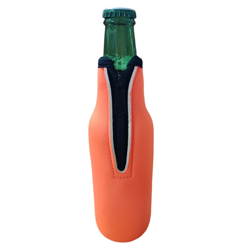 Husă neopren cu fermoar pentru sticlă de bere de 330 ml, protecție izolantă anti-cădere