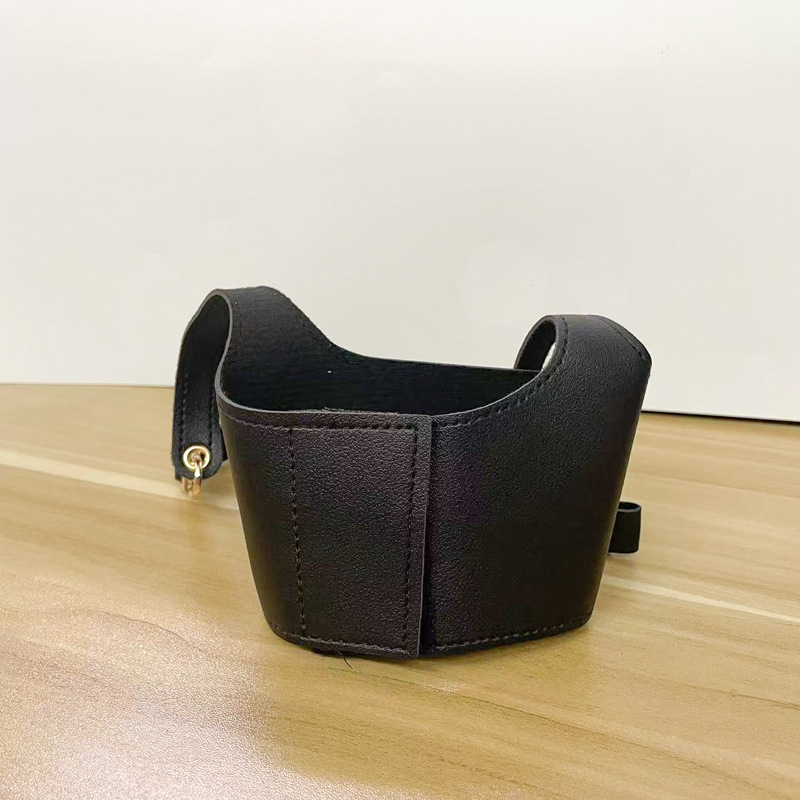 Suport pentru ceașă de ceai cu lapte, reglabil cu Velcro, husă din piele PU, izolat pentru băuturi și cafea.