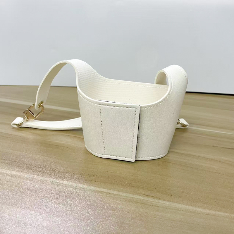 Suport pentru ceașă de ceai cu lapte, reglabil cu Velcro, husă din piele PU, izolat pentru băuturi și cafea.