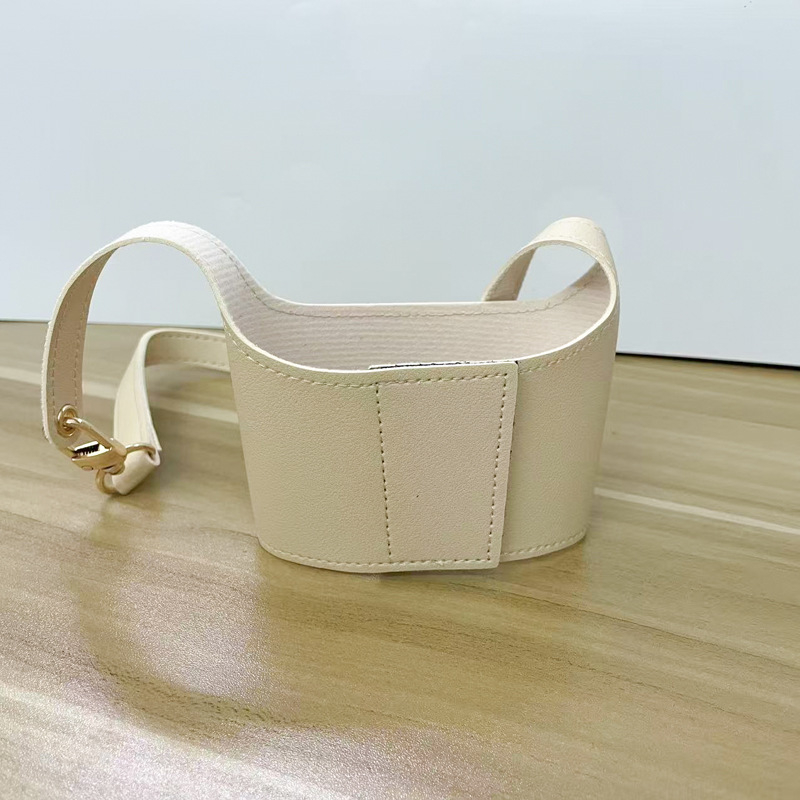 Suport pentru ceașă de ceai cu lapte, reglabil cu Velcro, husă din piele PU, izolat pentru băuturi și cafea.