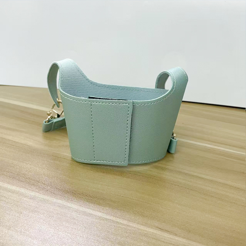 Suport pentru ceașă de ceai cu lapte, reglabil cu Velcro, husă din piele PU, izolat pentru băuturi și cafea.