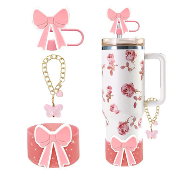 Set de accesorii pentru paharele sportive Stanley, de 30 oz/40 oz cu pai, include un fluture