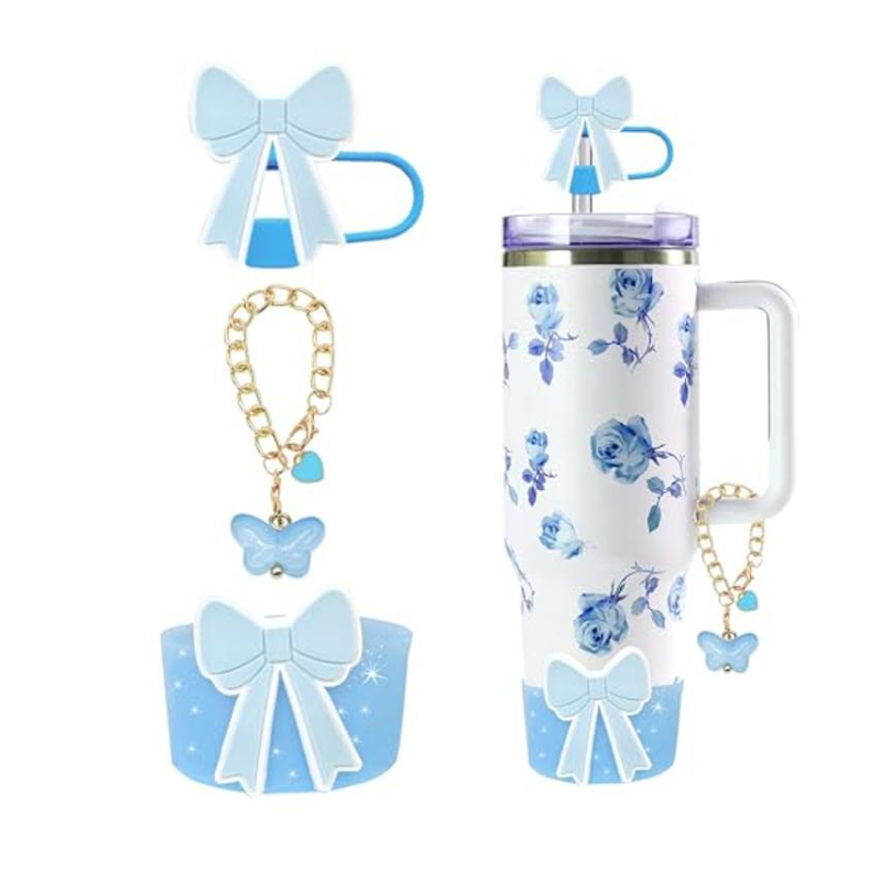 Set de accesorii pentru paharele sportive Stanley, de 30 oz/40 oz cu pai, include un fluture
