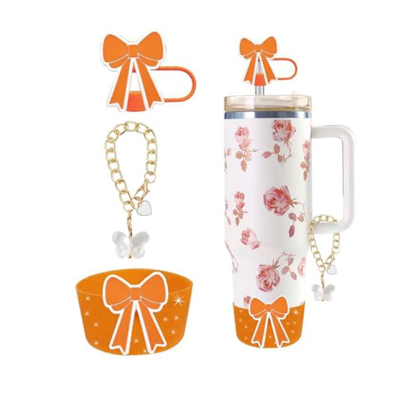 Set de accesorii pentru paharele sportive Stanley, de 30 oz/40 oz cu pai, include un fluture