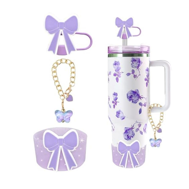 Set de accesorii pentru paharele sportive Stanley, de 30 oz/40 oz cu pai, include un fluture