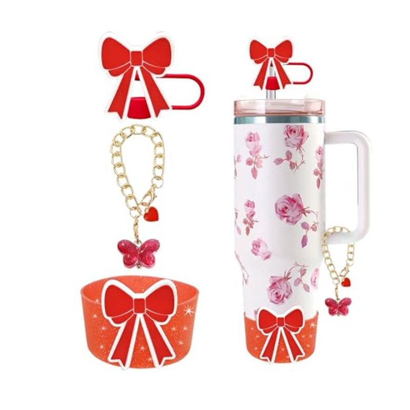 Set de accesorii pentru paharele sportive Stanley, de 30 oz/40 oz cu pai, include un fluture