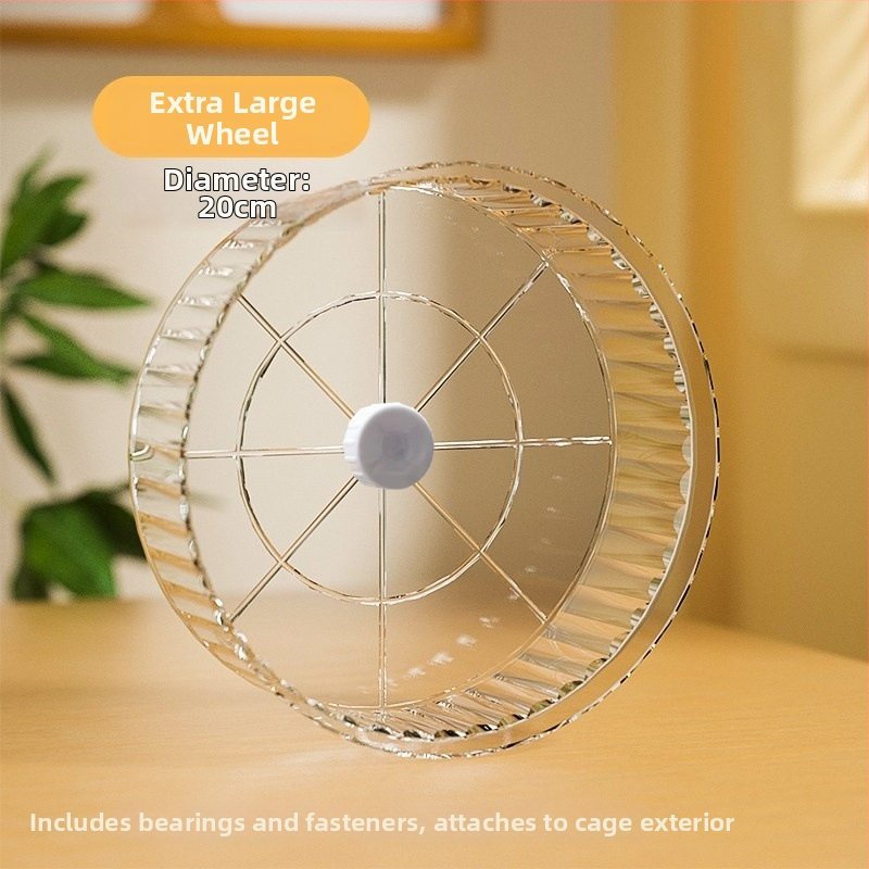 Extra veľké tiché koliesko pre škrečka s držiakom a dekoráciou klietky