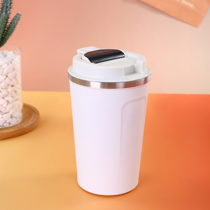 Cească de cafea minimalistă din oțel inoxidabil 304, a doua generație, capac basculant pentru băut direct, izolație cu pereți dubli