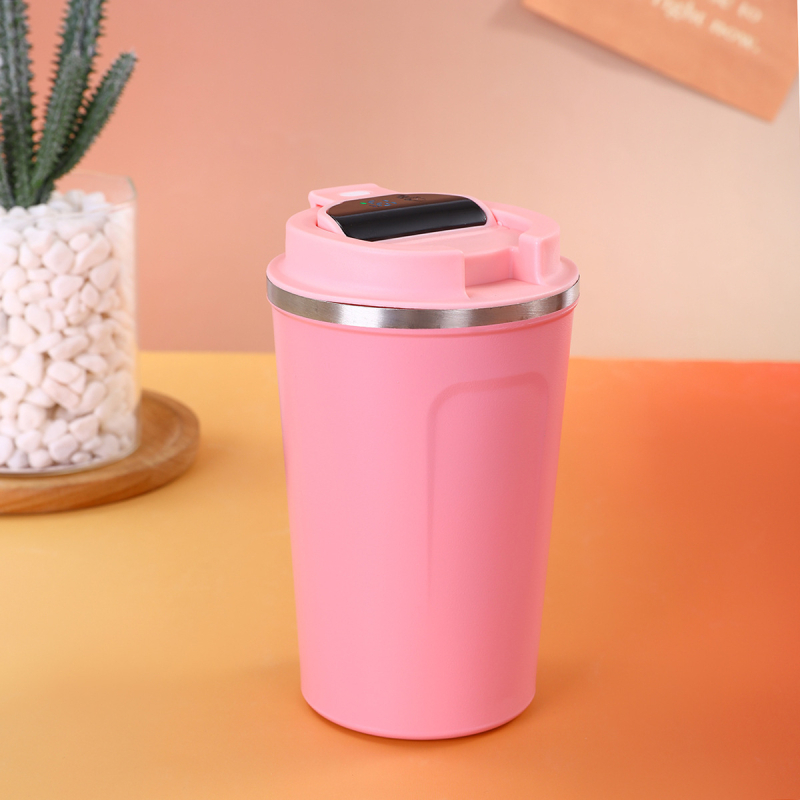 Cească de cafea minimalistă din oțel inoxidabil 304, a doua generație, capac basculant pentru băut direct, izolație cu pereți dubli