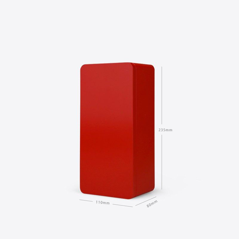 Cutie metalică goală pentru ambalaj ceai, cutie cadou cu 15 pliculețe mici pătrate – ceai alb Pu'er biscuit, design minimalist