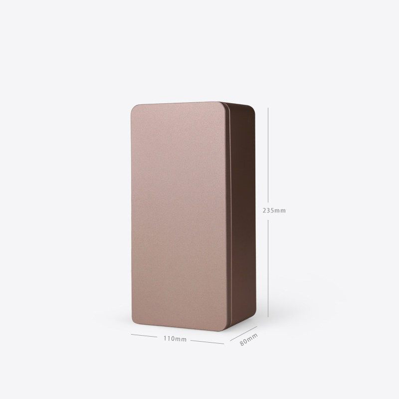 Cutie metalică goală pentru ambalaj ceai, cutie cadou cu 15 pliculețe mici pătrate – ceai alb Pu'er biscuit, design minimalist