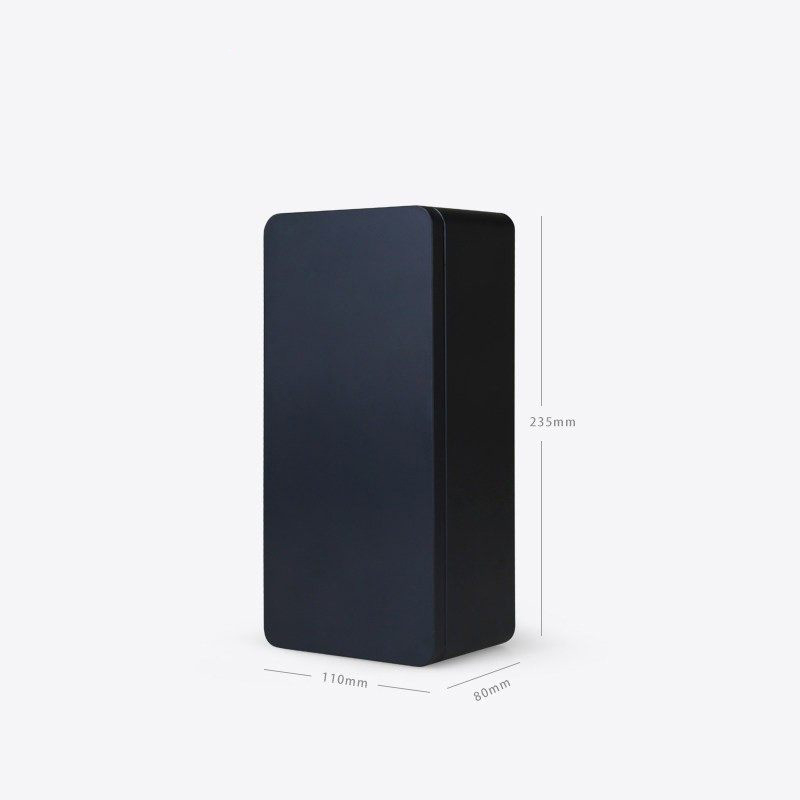 Cutie metalică goală pentru ambalaj ceai, cutie cadou cu 15 pliculețe mici pătrate – ceai alb Pu'er biscuit, design minimalist