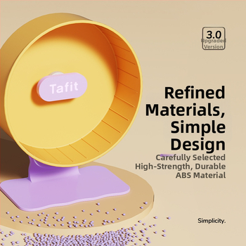 Tichý koliesko na beh pre syrské škrečky, s dekoráciou prostredia bývania