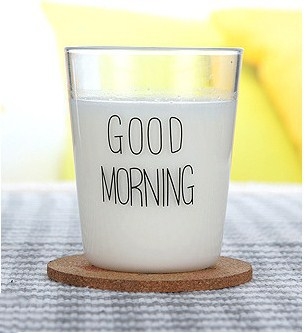 Căniță de mic dejun din sticlă borosilicat cu capac, pentru cafea, lapte sau suc, cu posibilitatea imprimării unui model