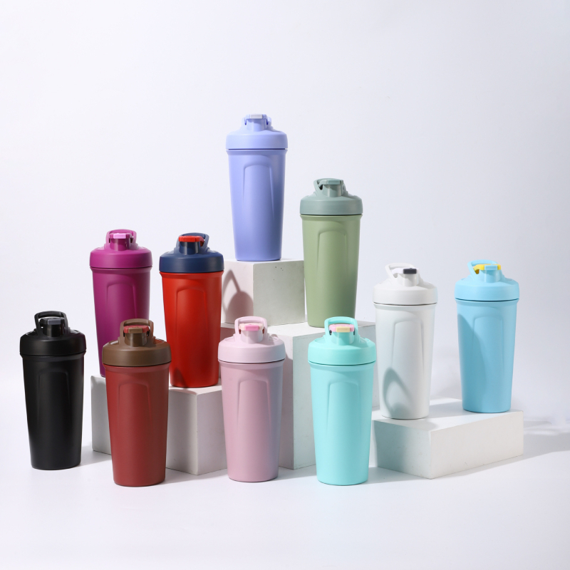 Shaker pentru milkshake cu mâner, capacitate mare, din oțel inoxidabil 304, termos izolat pentru exterior