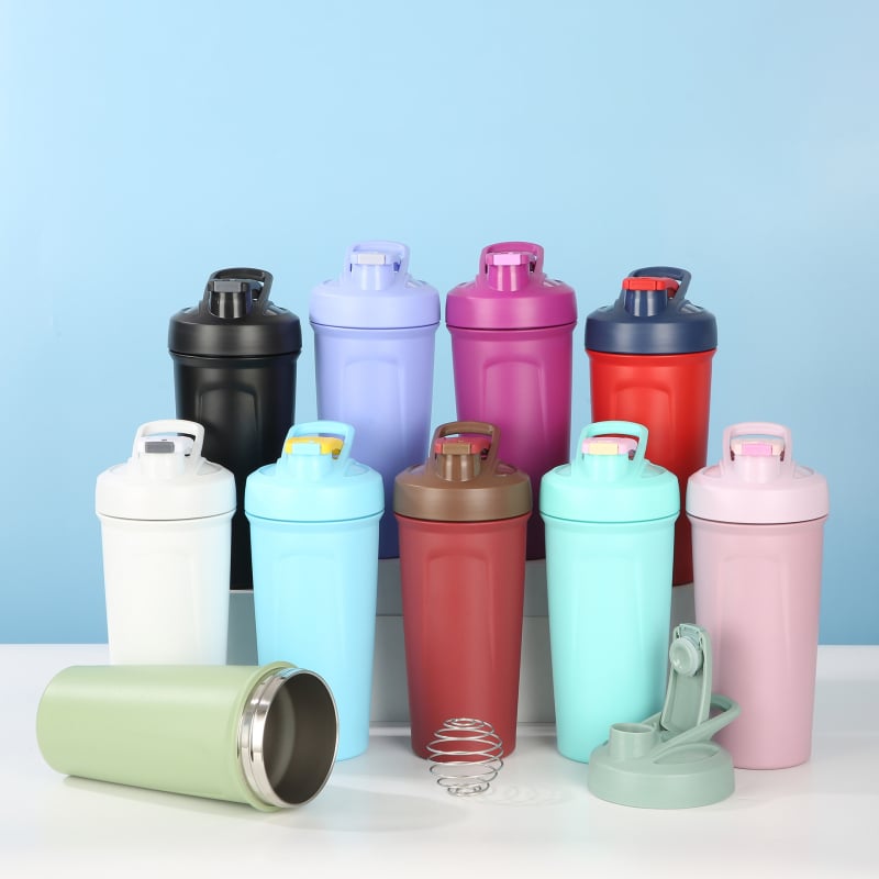 Cană termos din oțel inoxidabil 304, capacitate mare, pentru milkshake și shake proteic, portabilă pentru activități în aer liber