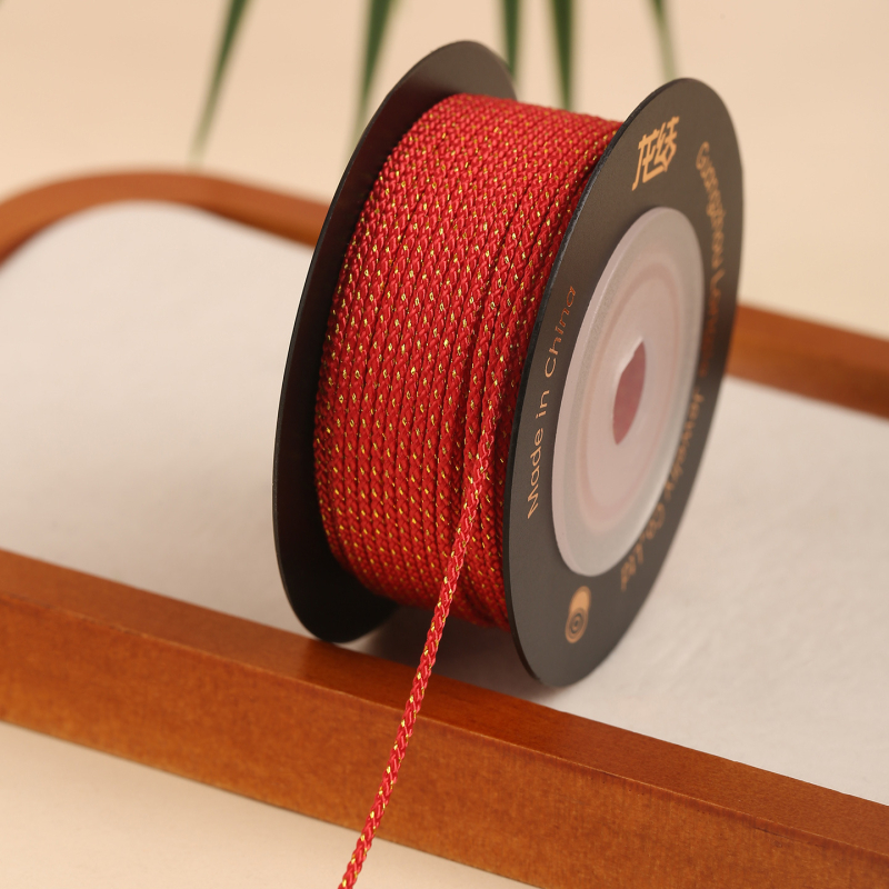 Dragon Knot Șnur Mambo auriu 1.2mm pentru bijuterii DIY, brățări