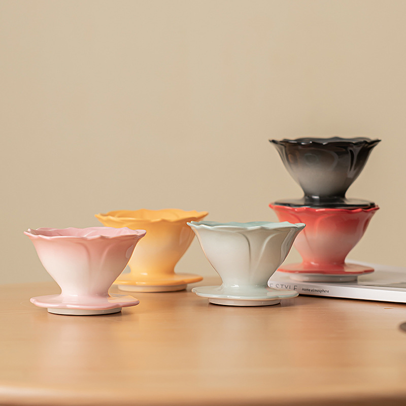 Vas pour-over manual, cu filtru și scară de măsurare, cană pentru cold brew și set de carafe din sticlă