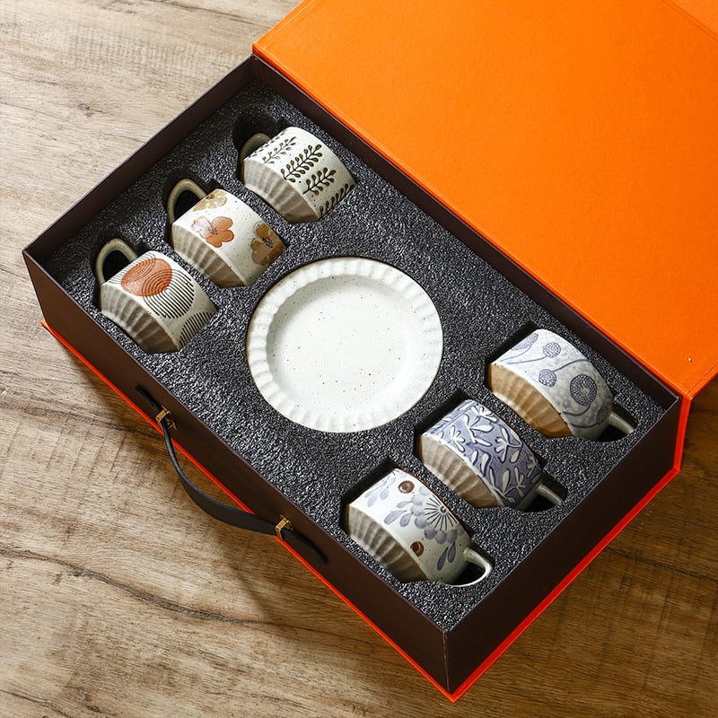 Gabby Ceramics set de cești pentru cafea, într-o cutie cadou premium, potrivit pentru relocare la un nou cămin și pentru ziua de naștere