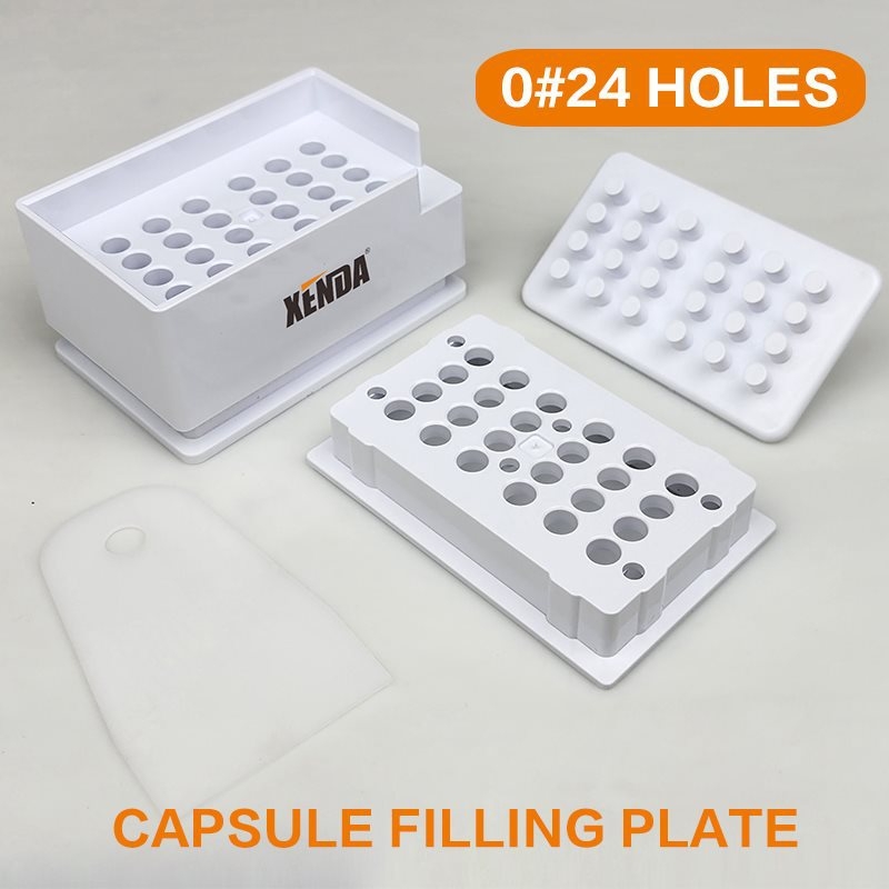 Xenda No. 0 Mașină de umplere capsule cu 100 găuri, placă de umplere – Mașină de umplere pulbere (Profesională)