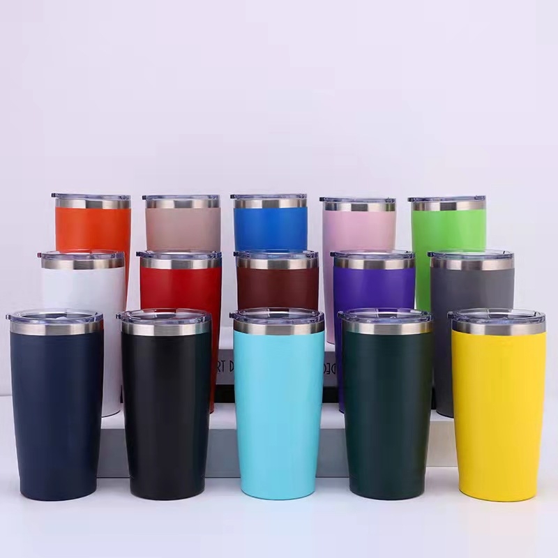 Cană auto din oțel inoxidabil, 20oz, cu pai, izolație vacuum, portabilă pentru băuturi