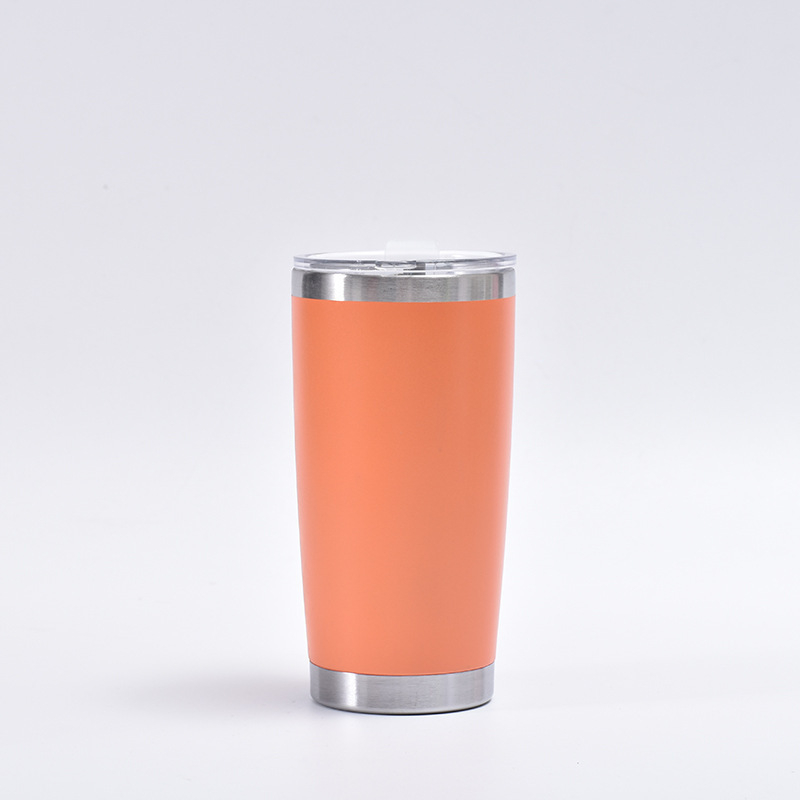 Cană auto din oțel inoxidabil, 20oz, cu pai, izolație vacuum, portabilă pentru băuturi