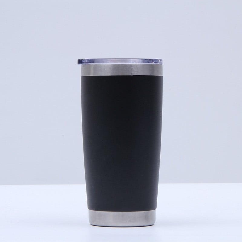 Cană auto din oțel inoxidabil, 20oz, cu pai, izolație vacuum, portabilă pentru băuturi