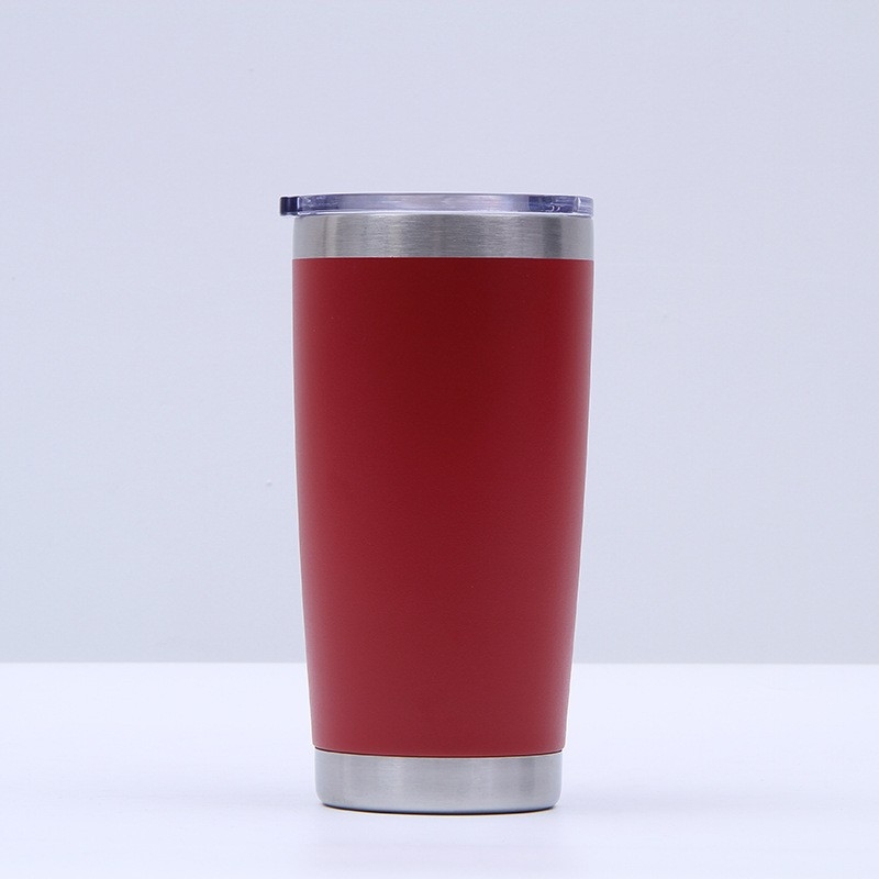 Cană auto din oțel inoxidabil, 20oz, cu pai, izolație vacuum, portabilă pentru băuturi