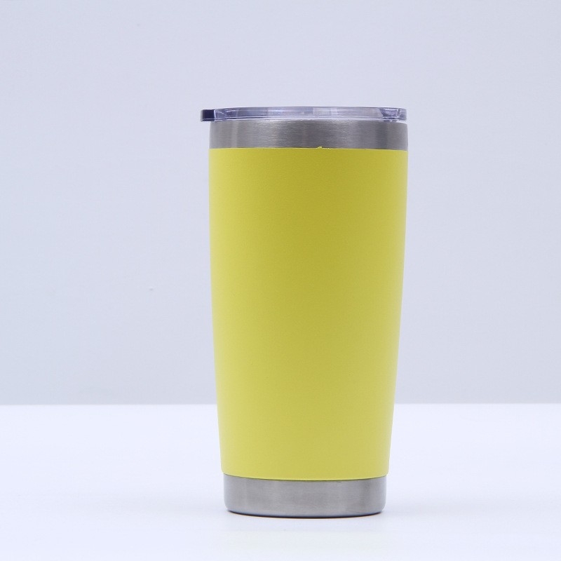 Cană auto din oțel inoxidabil, 20oz, cu pai, izolație vacuum, portabilă pentru băuturi
