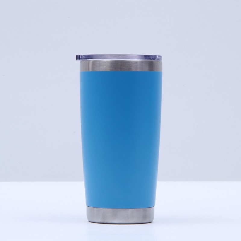 Cană auto din oțel inoxidabil, 20oz, cu pai, izolație vacuum, portabilă pentru băuturi