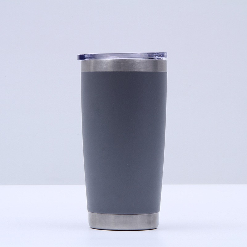 Cană auto din oțel inoxidabil, 20oz, cu pai, izolație vacuum, portabilă pentru băuturi