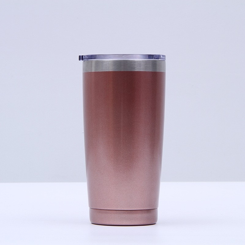 Cană auto din oțel inoxidabil, 20oz, cu pai, izolație vacuum, portabilă pentru băuturi
