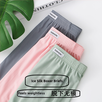 Pánske boxerky z ice silk, tenké, na domáce nosenie, voľné a pohodlné