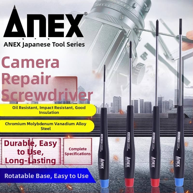 ANEX set de șurubelnițe de precizie pentru camere și laptopuri – capete crucișate și plate, dimensiune mică