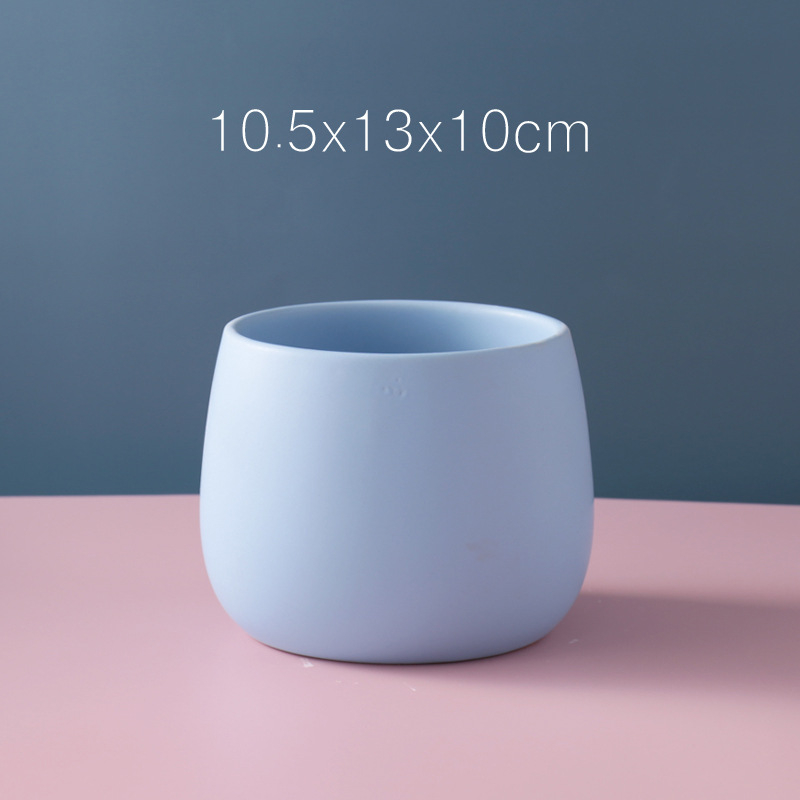 Ghiveci ceramic cu finisaj placat cu aur și model marmorat – rotund, stil nordic minimalist, pentru hidroponie și suculente