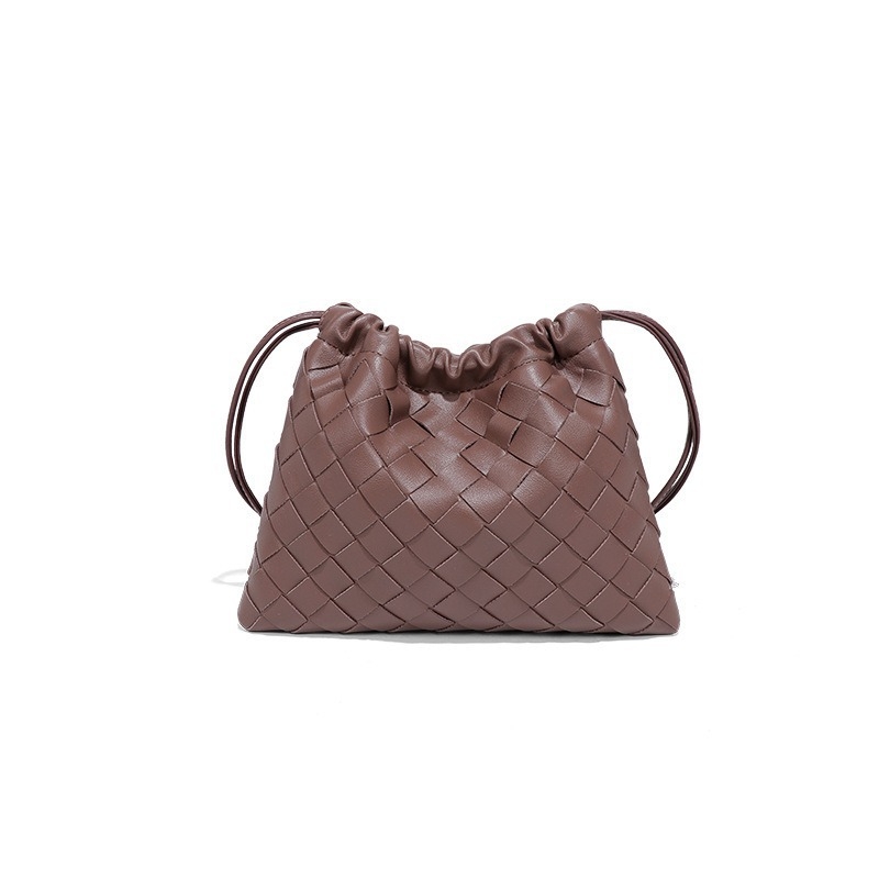 Ručna pletena ženska torbica preko ramena sa vezicom, plisirani dizajn u obliku oblaka, retro crossbody stil