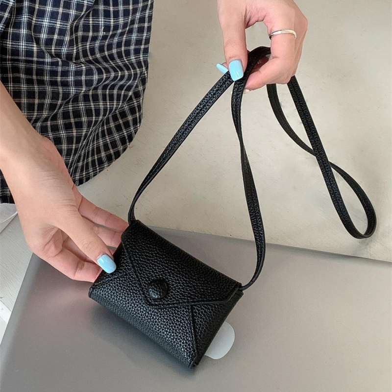 Novi stil: mini crossbody torbica s kaišem za vrat, PU imitacija zamšene kože, dizajn u obliku koverti, mala