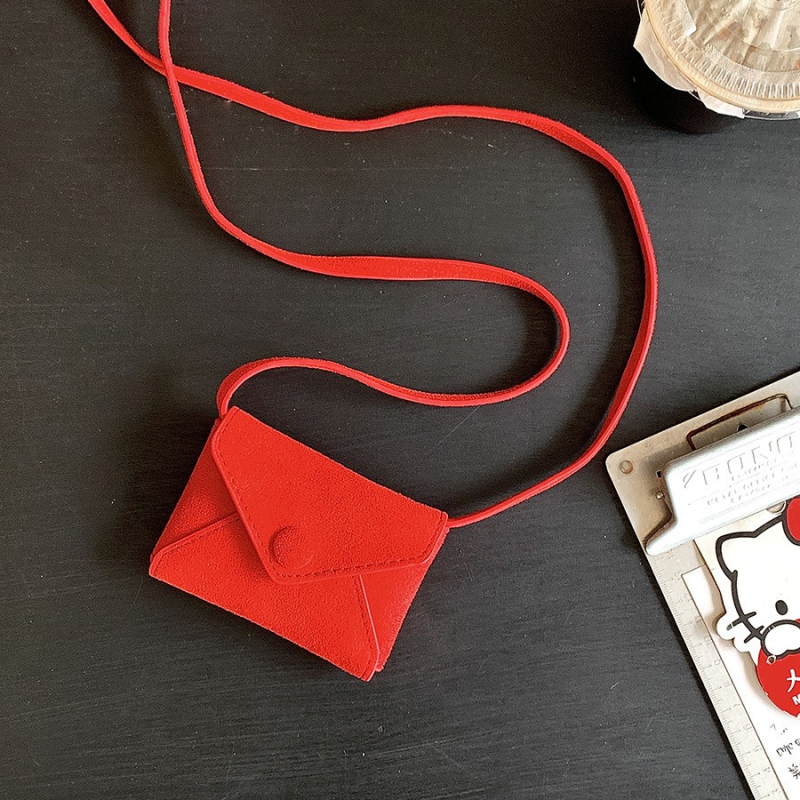 Novi stil: mini crossbody torbica s kaišem za vrat, PU imitacija zamšene kože, dizajn u obliku koverti, mala