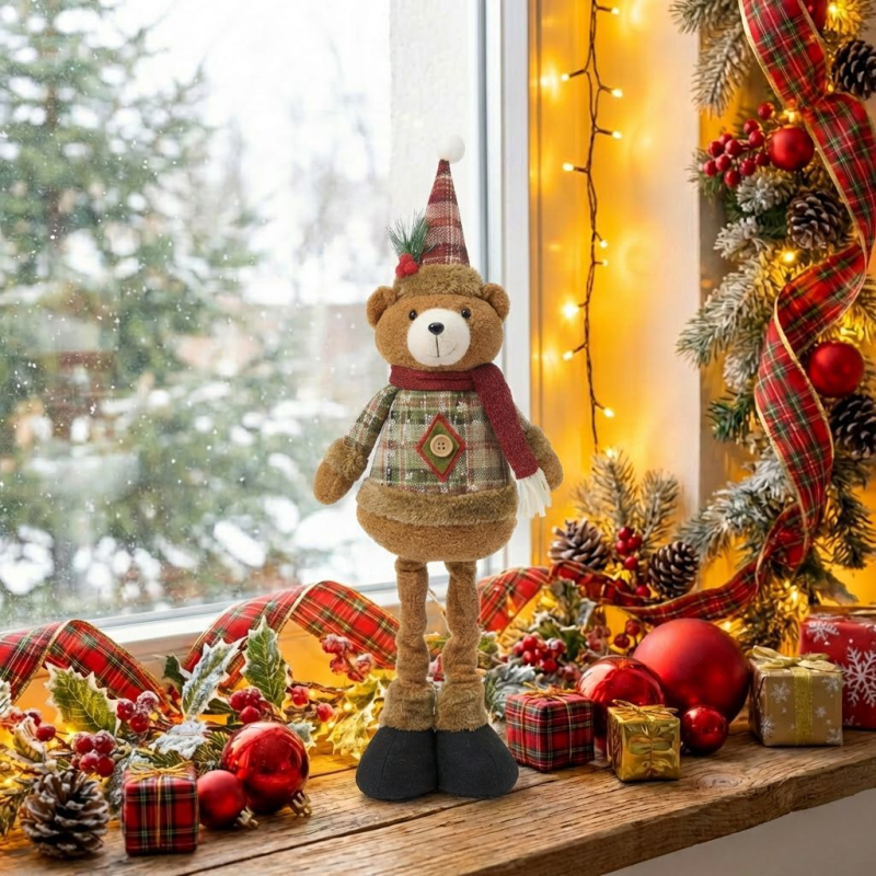 Decorațiuni de Crăciun din stofă: Moș Crăciun, Om de zăpadă, Renii