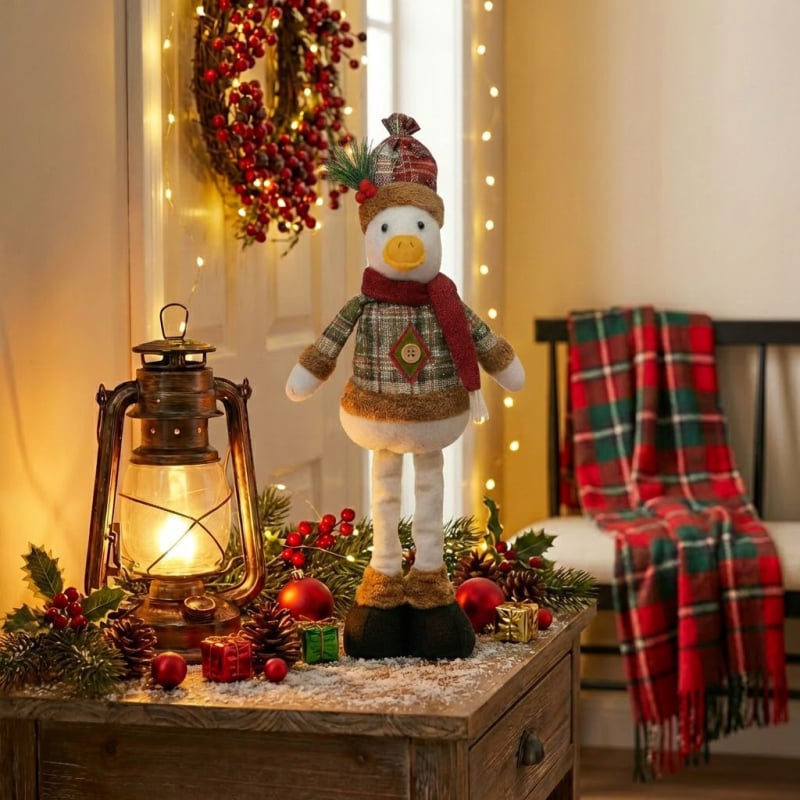 Decorațiuni de Crăciun din stofă: Moș Crăciun, Om de zăpadă, Renii