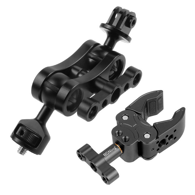 BGNing Αλουμινίου κράμα, C-τύπου crab clamp για γιμπαλ και DSLR κάμερα, μαγικό βραχίονας επέκτασης τρίποδου