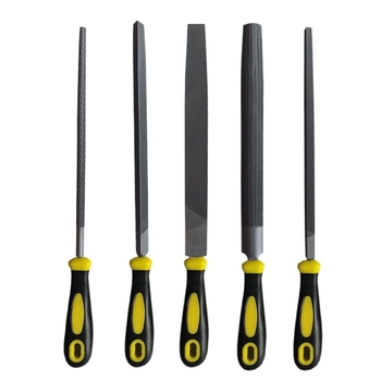 Set de fișiere din oțel carbon înalt: plat, triunghiular, semi-rotund, pătrat cu dinți medii, în dimensiuni de 6–12 inch